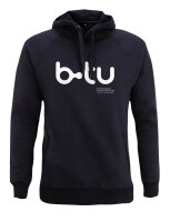 UNISEX SOLID HOODIE Navy Blue White S