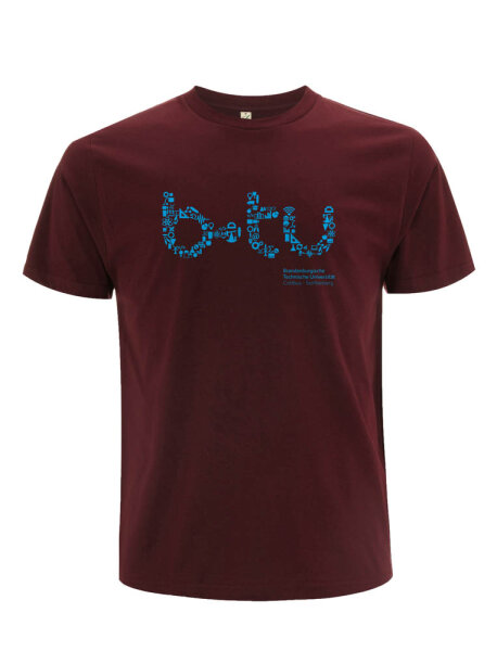 Men Piktogramm Shirt Burgundy Light Blue 2XL